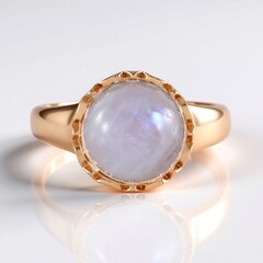 Anello in argento con Pietra di Luna Blu (KM by Juwelo)