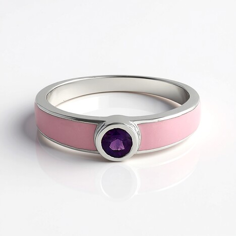 Anello in argento con Ametista