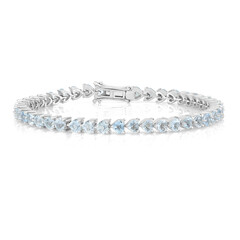 Brazalete en plata con Aguamarina de Brasil