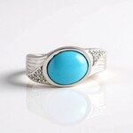 Anello in argento con Turchese Sleeping Beauty