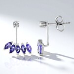 Orecchini in argento con Tanzanite (Adela Silber)