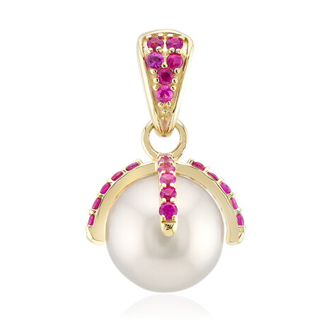 Ciondolo in oro con Perla Bianca dei Mari del Sud (Michelle Albala)