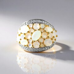Bague en argent et Opale Welo