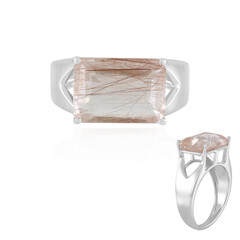 Bague en argent et Quartz rutile cuivré