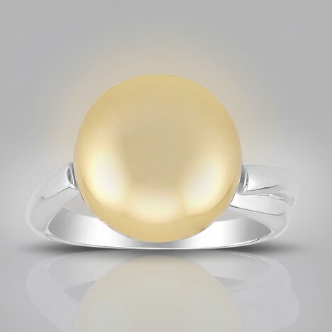 Anello in oro con Perla Dorata dei Mari del Sud Kabira (TPC)