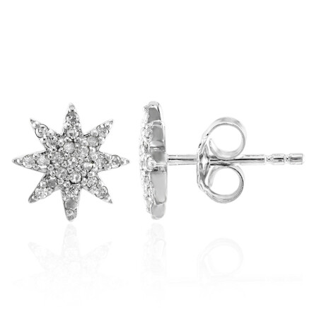 Boucles d'oreilles en argent et Diamant I2 (I)