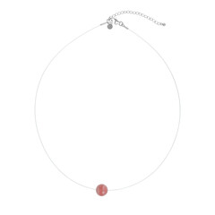 Rhodochrosite Silver Necklace