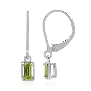 Burmesischer Peridot-Silberohrringe