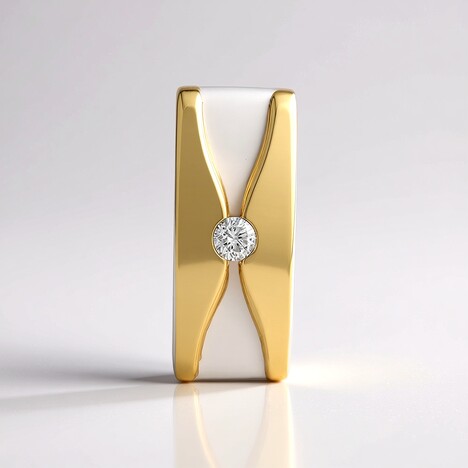 Ciondolo in argento con Diamante I1 (G) (Annette)
