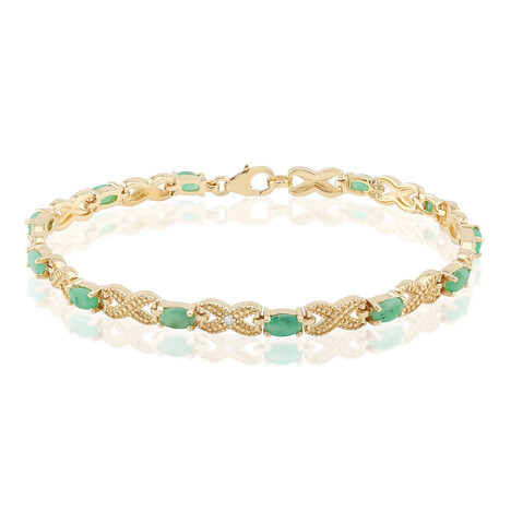 Zilveren armband met Braziliaanse smaragden