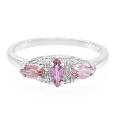 Anello in argento con Zaffiro Ceylon Porpora (non riscaldato)