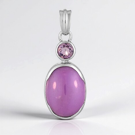 Pendentif en argent et Phosphosidérite