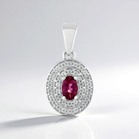 Ciondolo in argento con Tormalina Rosa Nigeriana