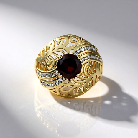 Bague en or et Grenat Rhodolite (Ornaments by de Melo)