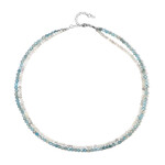 Zirkon-Silberhalskette