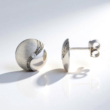 Orecchini in argento con Diamante PK (H)