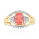 Bague en or et Rhodochrosite de Sweet-Home