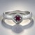 Anello in argento con Rubino