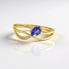Anello in argento con Tanzanite (non riscaldata)