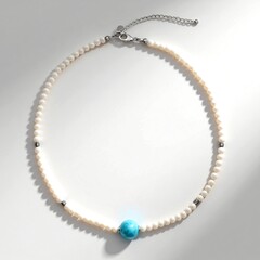 Collana in argento con Larimar