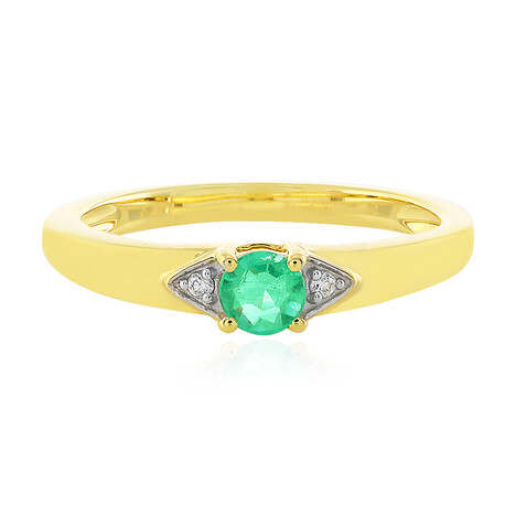 Anello in oro con Smeraldo Colombiano