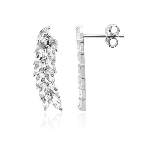 Orecchini in argento con Topazio Bianco