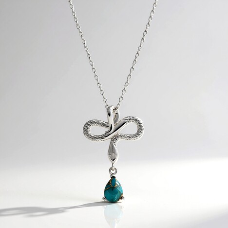 Collana in argento con Mosaico turchese