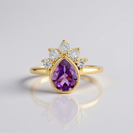 Anello in argento con Ametista Siberiana