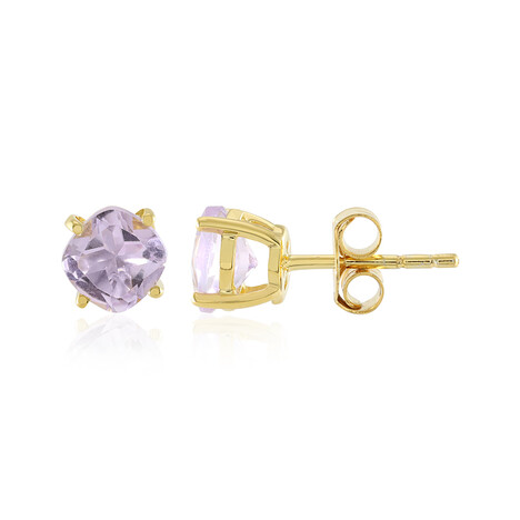 Rose de France Amethyst Silver Earrings