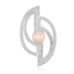 Zilveren hanger met een Oranje zoetwater kweekparel (TPC)