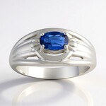 Anello in argento con Cianite del Nepal (Pallanova)
