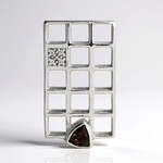 Ciondolo in argento con Zircone Rosso (MONOSONO COLLECTION)