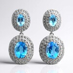 Orecchini in argento con Topazio Marambaia