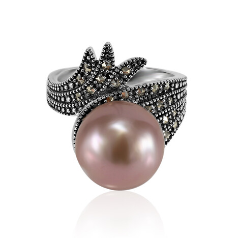 Anello in argento con Perla Ming (TPC)