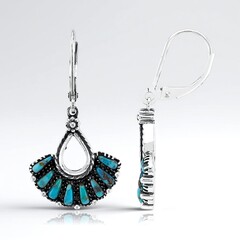 Orecchini in argento con Turchese Kingman Mohave Blu (Jones Lee)