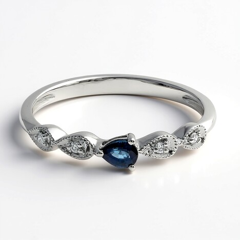 Anello in oro con Zaffiro Ceylon Blu (CIRARI)