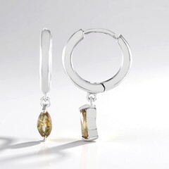 Orecchini in argento con Zircone Giallo