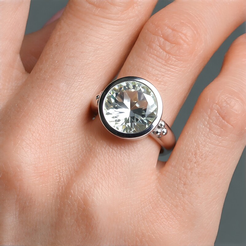 Grüner Amethyst-Silberring (Pallanova)