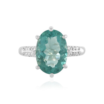 Anello in argento con Fluorite Verde