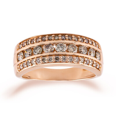 Gouden ring met SI1 Argyle Rose De France Diamanten (Annette)