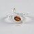 Anello in argento con Citrino Madeira (Granulieren)