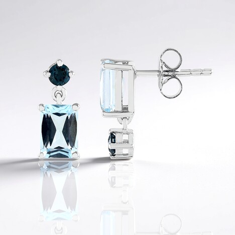 Orecchini in argento con Topazio Blu Cielo