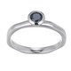 Black Sapphire Silver Ring