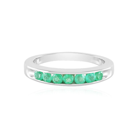 Bague en argent et Emeraude de Russie