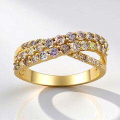 Anello in oro con Diamante Fancy I1