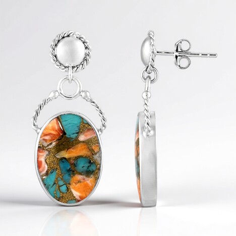 Orecchini in argento con Gemma