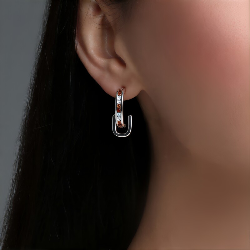 Zirkon-Silberohrringe (KM by Juwelo)