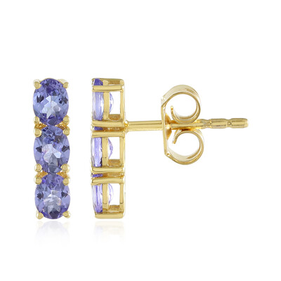 Boucles d'oreilles en argent et Tanzanite