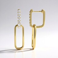 Pendientes en oro con Diamante I1 (H)  (CIRARI)
