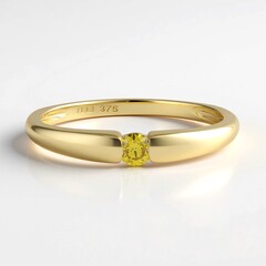 Anello in oro con Diamante Giallo I2